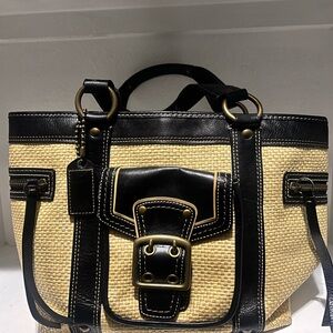 COACH Black and Tan Women's Handbag